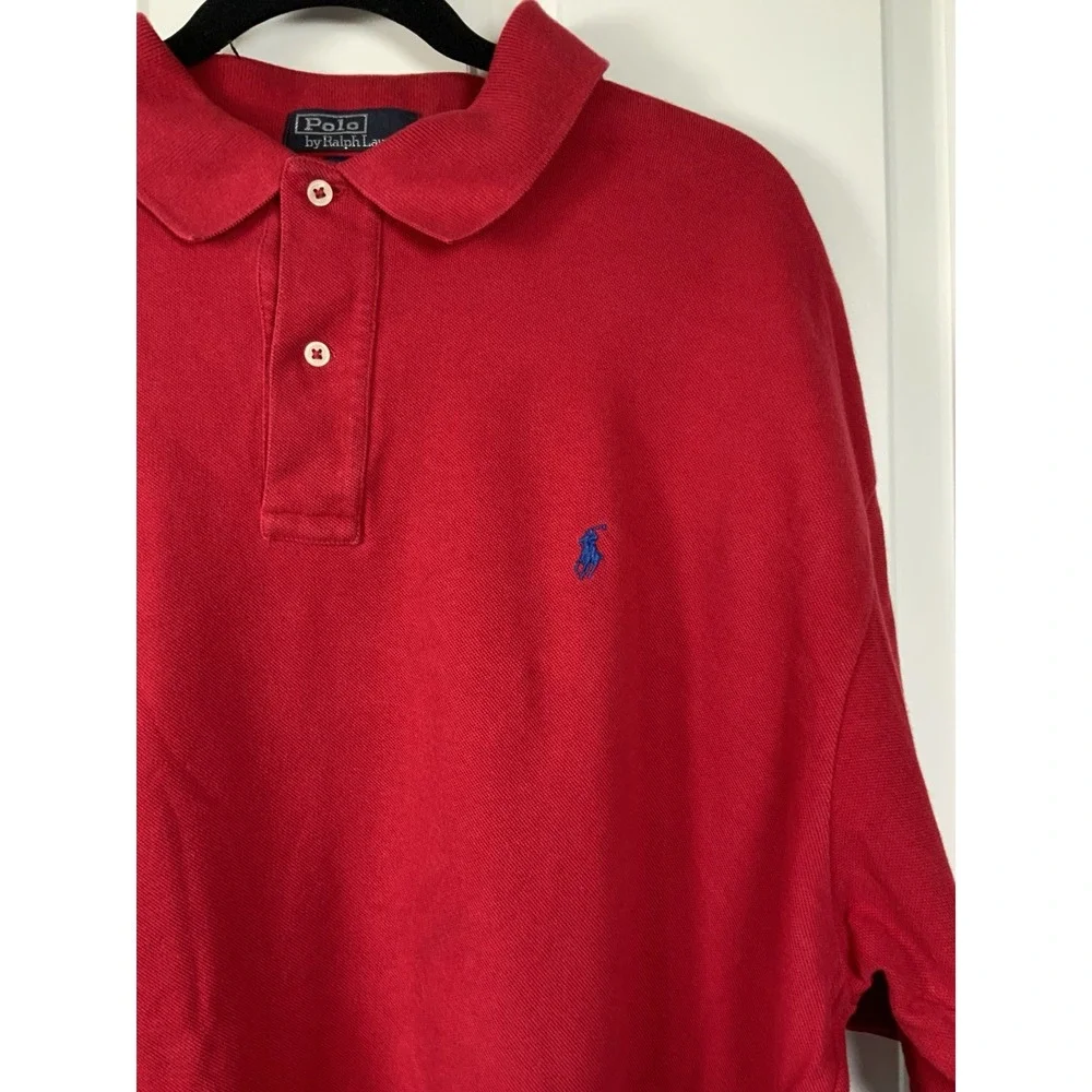 Ralph Lauren Men's Polo Golf Shirt, Size BIG XXL, Cotton, Pre-Owned, Red